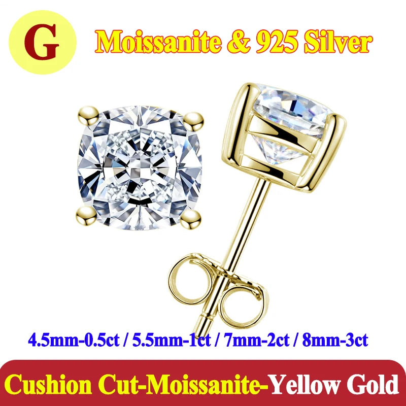 Luxury 0.5-3 Carats Marquise Heart Pear Moissanite Women Diamond Earring Stud 925 Sterling Silver Earrings for Women Jewelry New