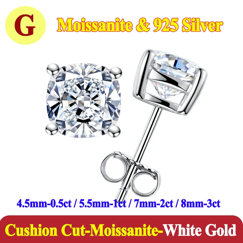 Luxury 0.5-3 Carats Marquise Heart Pear Moissanite Women Diamond Earring Stud 925 Sterling Silver Earrings for Women Jewelry New