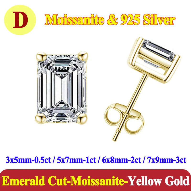 Luxury 0.5-3 Carats Marquise Heart Pear Moissanite Women Diamond Earring Stud 925 Sterling Silver Earrings for Women Jewelry New
