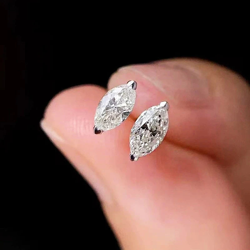 Luxury 0.5-3 Carats Marquise Heart Pear Moissanite Women Diamond Earring Stud 925 Sterling Silver Earrings for Women Jewelry New