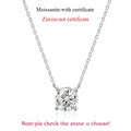 1-5CT Rose Gold Color Moissanite Necklace for Women D Color Sparkling Classic Lab Diamon Pendant Sterling Silver 925 100%
