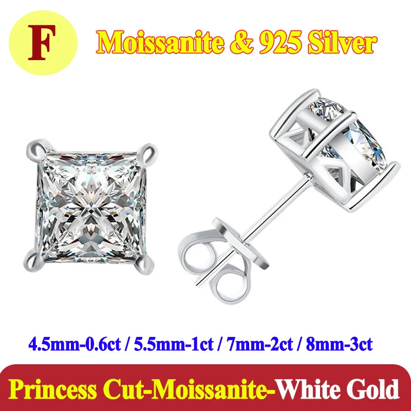 Luxury 0.5-3 Carats Marquise Heart Pear Moissanite Women Diamond Earring Stud 925 Sterling Silver Earrings for Women Jewelry New