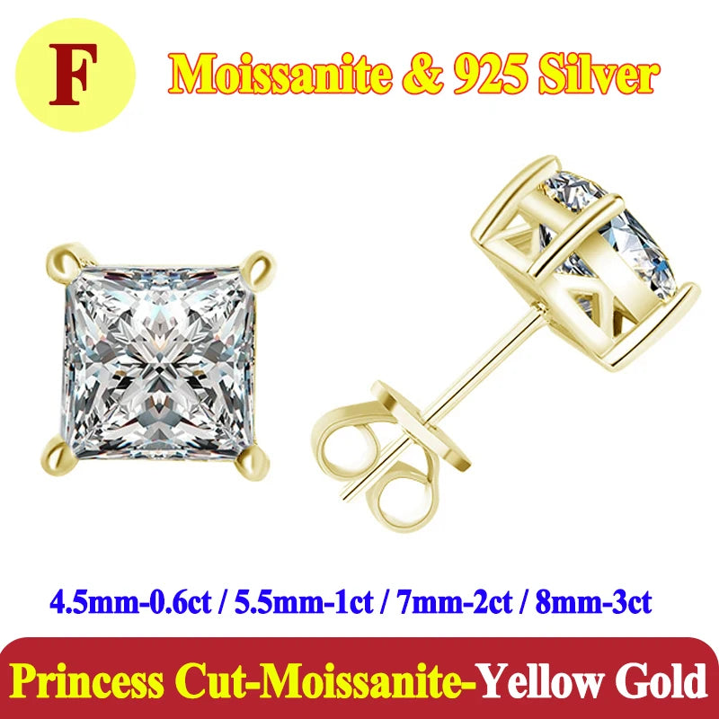 Luxury 0.5-3 Carats Marquise Heart Pear Moissanite Women Diamond Earring Stud 925 Sterling Silver Earrings for Women Jewelry New